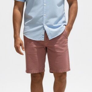 VOLCOM Men’s Casual Maroon Flat Front Chino Shorts